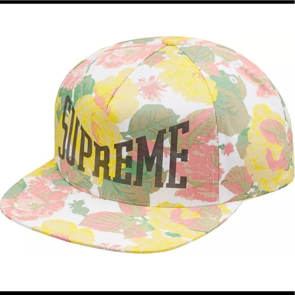 Supreme Accessories - Supreme Floral 5 Panel White Hat SS18 -SOLD OUT-